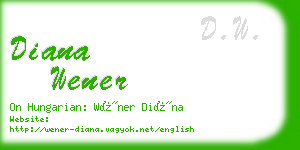 diana wener business card